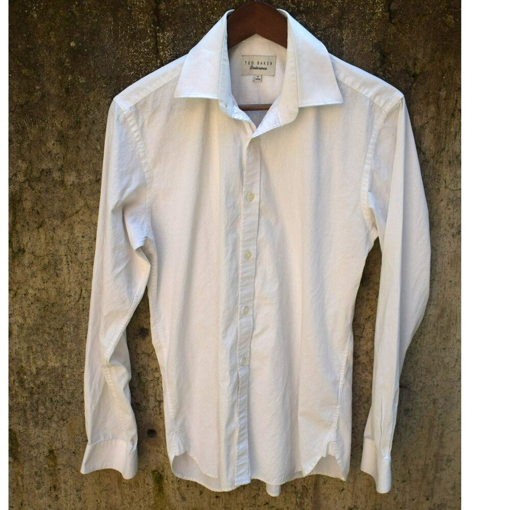 Ted Baker Endurance White Long Sleeve Dress Shirt – Size 15 (34/35)